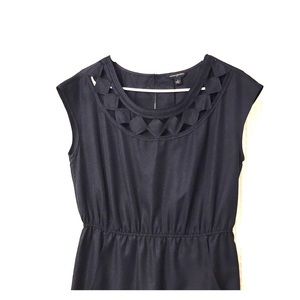 Silky Semi-Formal Navy Dress